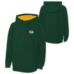 Green Bay Packers Cross Over 1/4 Zip Polar Fleece - Youth