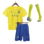 2023/24 Kids Al Nassr Home Whole Kit(Jersey+Shorts+Socks)