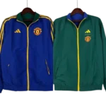 2023-2024 Manchester United Reversible Windbreaker（Blue-Green）Soccer Jersey 1:1 Thai Quality