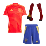 Spain Home Whole Kit(Jersey+Shorts+Socks) Euro 2024
