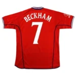 England Beckham #7 Retro Jersey Away Replica World Cup 2002