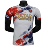 24/225 PSG Away Player version white red yellow blue Soccer Jersey