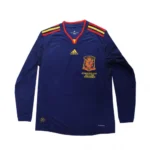 Spain Retro Soccer Jersey Away Long Sleeve Replica World Cup 2010