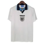 1996 England Retro Jersey Home Replica Euro Cup