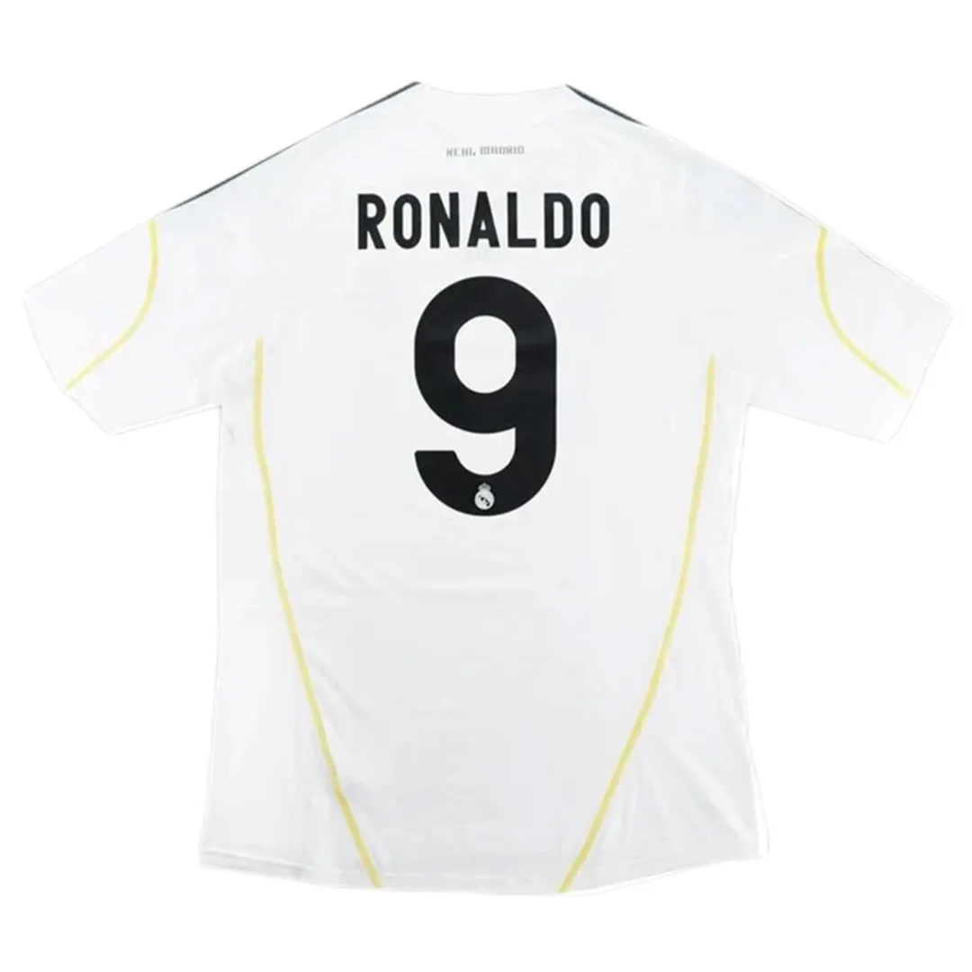 8f5b07fcd9.webp 2009/10 Real Madrid Ronaldo #9 Retro Jersey Home - Image 1