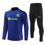 24-25 Barcelona Long Sleeve Kits Blue Training Suits Football