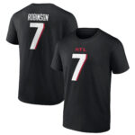 Atlanta Falcons Name & Number Graphic T-Shirt - Bijon Robinson 7 - Mens
