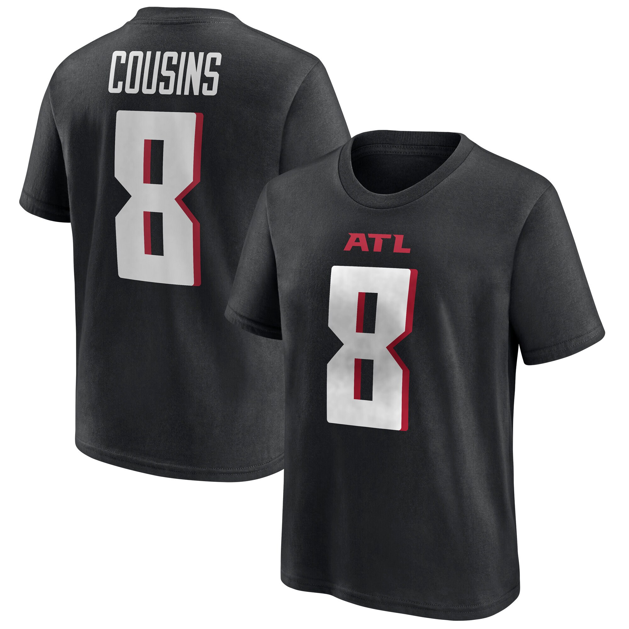atlanta-falcons-name-and-number-graphic-t-shirt-kirk-cousins-8-youth_ss5_p-201746164-pv-1-u-gw4mxak5jubcw8n27bli-v-ef3cckrfssrngvy6cvdq.jpg Atlanta Falcons Name & Number Graphic T-Shirt - Kirk Cousins 8 - Youth - Image 1