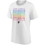 Atlanta Falcons Pride Graphic T-Shirt - White - Womens
