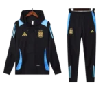 Adidas Argentina Nation 2024-25 Hooded Black Training Tracksuit Kits