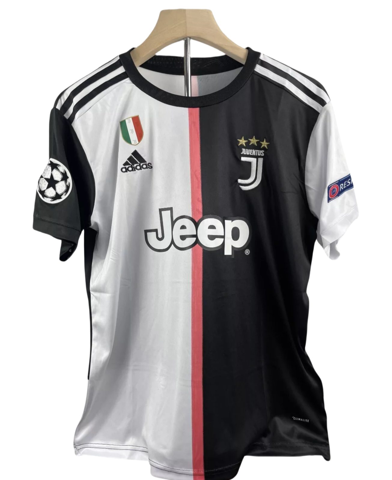 b8f595f92b.png 2019-20 Juventus Home Retro Soccer Jersey Adidas Ronaldo #7 - Image 1