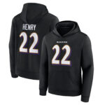 Baltimore Ravens Name & Number Graphic Hoodie - Derrick Henry 22 - Youth