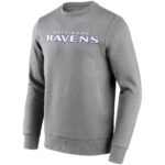 Baltimore Ravens Neutral Colour Wordmark Crew Sweatshirt - Mens