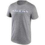 Baltimore Ravens Neutral Colour Wordmark T-Shirt - Mens - Big & Tall