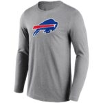 Buffalo Bills Neutral Colour Logo Long Sleeve T-Shirt - Mens