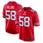 Buffalo Bills Nike Secondary Alternate Game Jersey - Red - Matt Milano - Mens