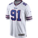 Buffalo Bills Road Game Jersey - White - Ed Oliver - Mens
