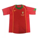 2004 Portugal Retro Jersey Home Euro Cup