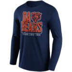 Chicago Bears Facemask Iconic Hometown Graphic Long Sleeve T-Shirt - Mens