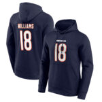 Chicago Bears Name & Number Graphic Hoodie - Caleb Williams 18 - Mens