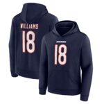 Chicago Bears Name & Number Graphic Hoodie - Caleb Williams 18 - Youth