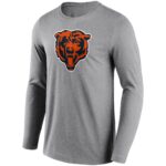 Chicago Bears Neutral Colour Logo Long Sleeve T-Shirt - Mens
