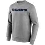 Chicago Bears Neutral Colour Wordmark Crew Sweatshirt - Mens
