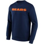 Chicago Bears Primary Colour Wordmark Crew Sweatshirt - Mens - Big & Tall