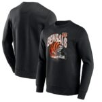 Cincinnati Bengals End Around Helmet Graphic Crew Sweatshirt - Mens