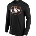 Cincinnati Bengals Facemask Iconic Hometown Graphic Long Sleeve T-Shirt - Mens