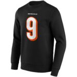 Cincinnati Bengals Home Name & Number Crew Sweatshirt - Joe Burrow - Mens - Big & Tall