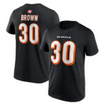 Cincinnati Bengals Name and Number T-Shirt - Chase Brown 30 - Mens