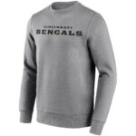 Cincinnati Bengals Neutral Colour Wordmark Crew Sweatshirt - Mens - Big & Tall
