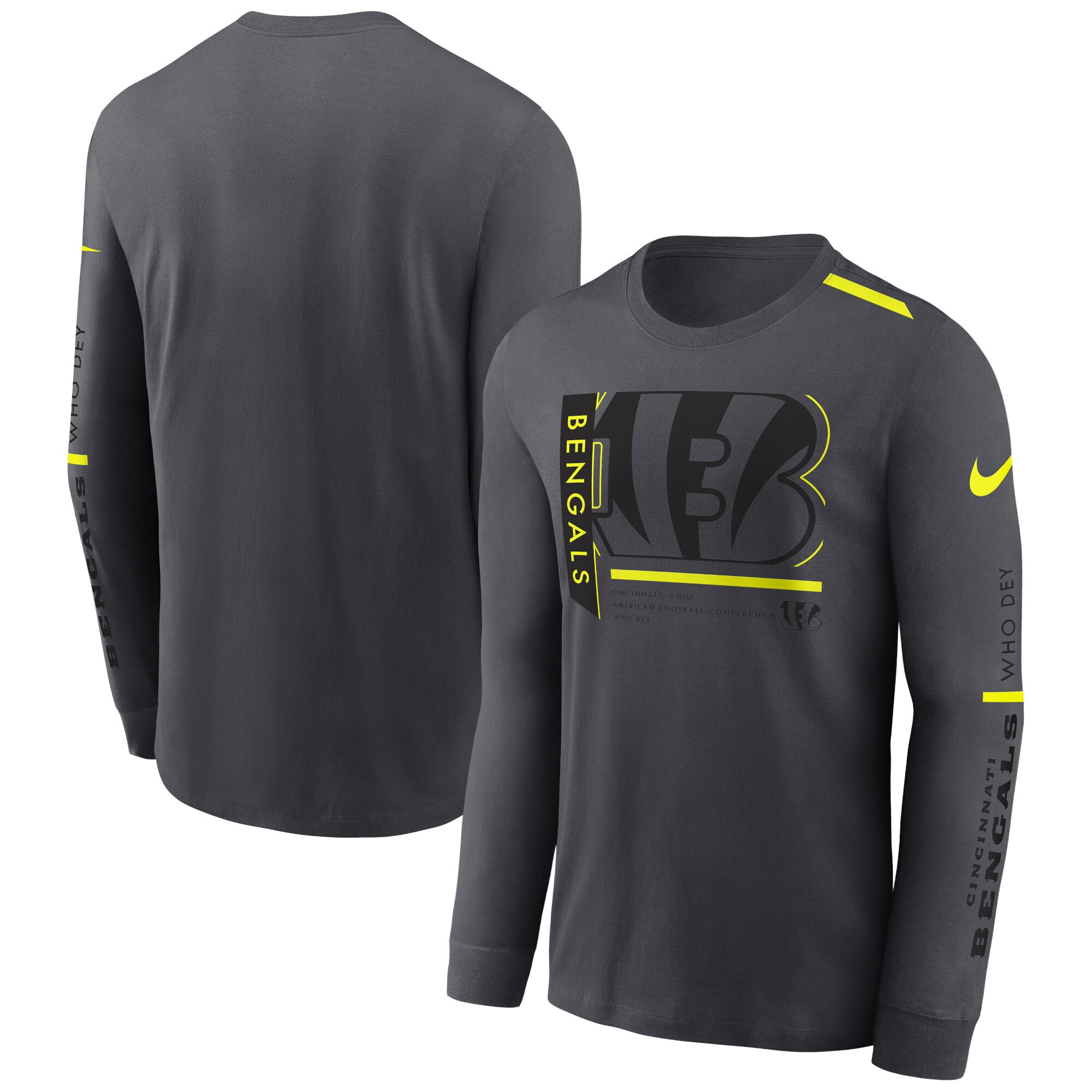 cincinnati-bengals-nike-volt-long-sleeve-dri-fit-cotton-t-shirt-mens_ss5_p-13370296-pv-1-u-vc1ky4npl9iddrb6ujuz-v-chjgyblkodchdp7gmylr.jpg Cincinnati Bengals Nike VOLT Long Sleeve Dri Fit Cotton T-Shirt - Mens - Image 1