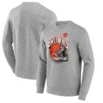 Cleveland Browns End Around Helmet Graphic Crew Sweatshirt - Mens