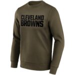Cleveland Browns Fashion Preferred Logo Crew Sweatshirt - Mens