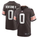 Cleveland Browns Nike Game Home Jersey - Brown - Greg Newsome II - Mens
