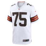 Cleveland Browns Nike Game Road Jersey - White - Joel Bitonio - Mens