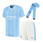 2023/24 Manchester City Home Whole Kit(Jersey+Shorts+Socks)