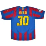 2005/06 Barcelona Messi #30 UCL Final Retro Jersey Home
