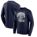 Dallas Cowboys End Around Helmet Graphic Crew Sweatshirt - Mens