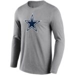 Dallas Cowboys Neutral Colour Logo Long Sleeve T-Shirt - Mens