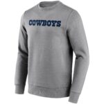 Dallas Cowboys Neutral Colour Wordmark Crew Sweatshirt - Mens - Big & Tall