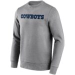 Dallas Cowboys Neutral Colour Wordmark Crew Sweatshirt - Mens