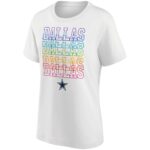 Dallas Cowboys Pride Graphic T-Shirt - White - Womens