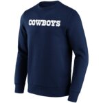 Dallas Cowboys Primary Colour Wordmark Crew Sweatshirt - Mens