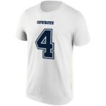Dallas Cowboys Road Name & Number T-Shirt - Dak Prescott - Mens