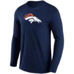 Denver Broncos Alternate Colour Logo Long Sleeve T-Shirt - Mens