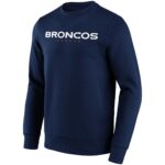 Denver Broncos Alternate Colour Wordmark Crew Sweatshirt - Mens - Big & Tall