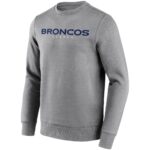 Denver Broncos Neutral Colour Wordmark Crew Sweatshirt - Mens - Big & Tall